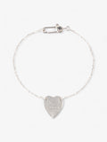 Gucci Heart Tag Bracelet Silver Silver Sterling 17