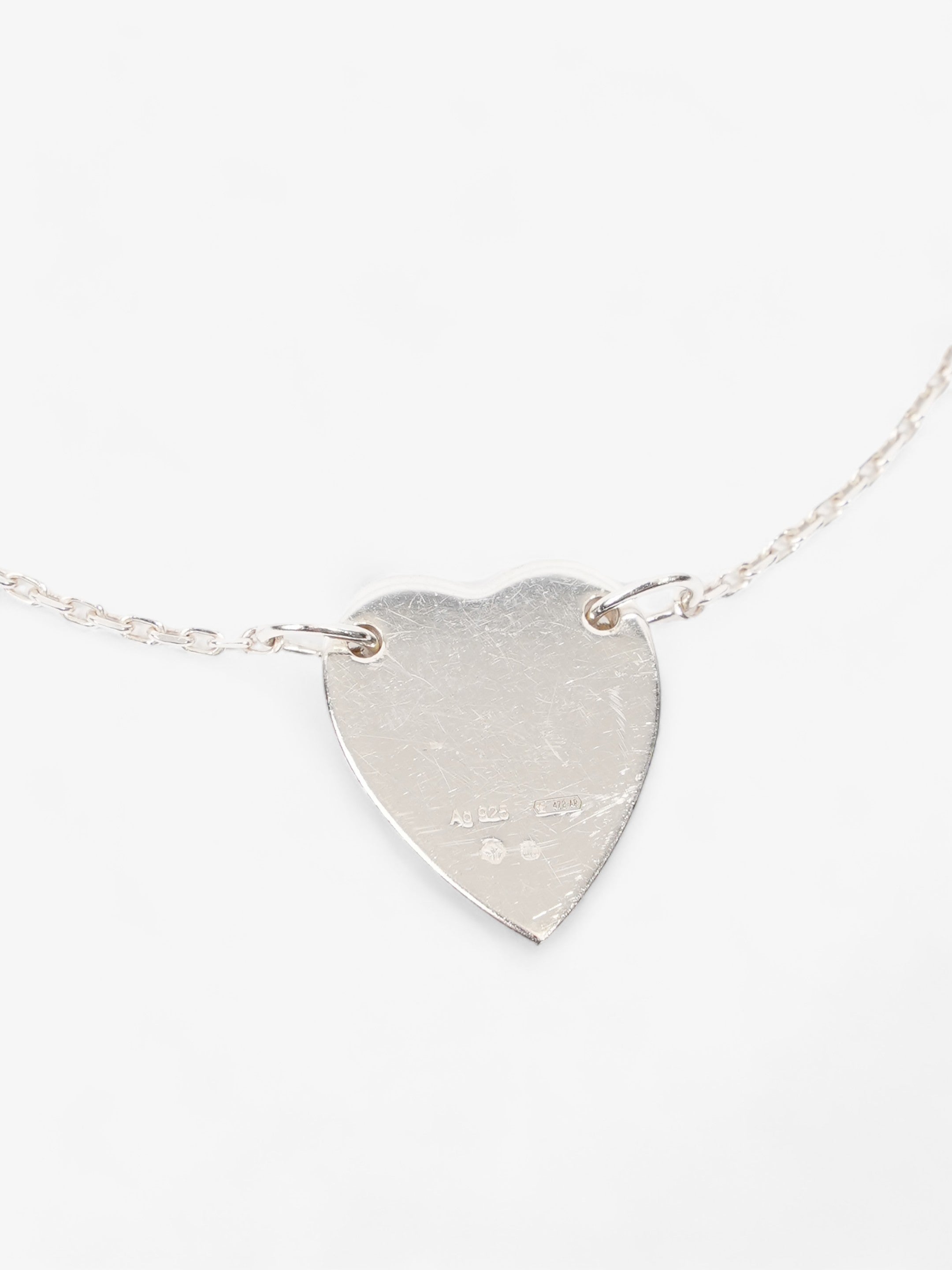 Gucci Heart Tag Bracelet Silver Silver Sterling 17