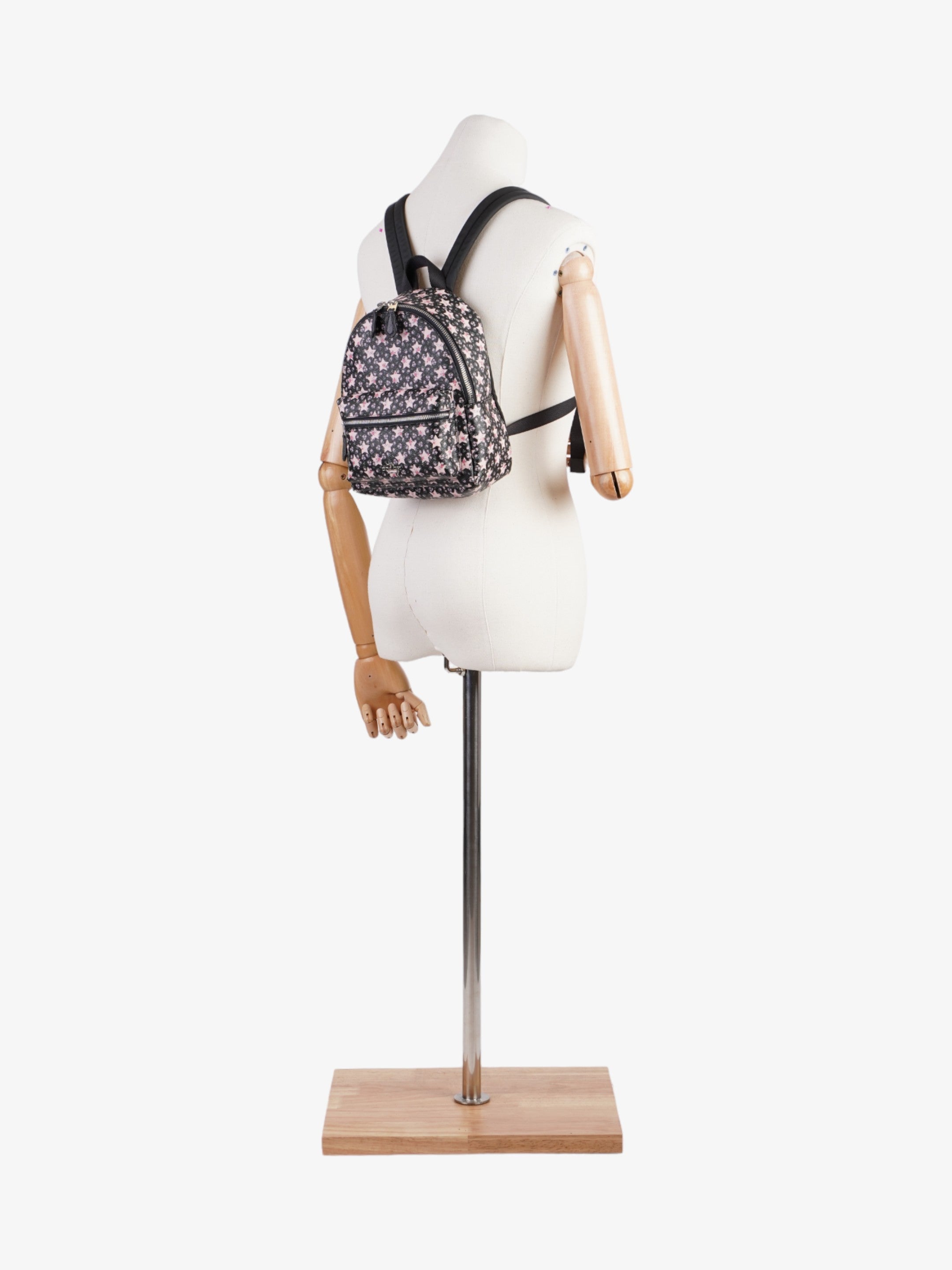 Coach Charlie Pink / Black Coated Canvas Small