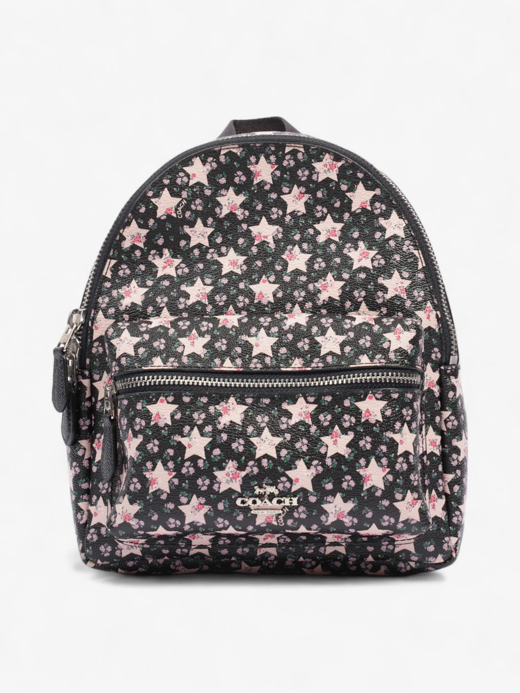 Coach Charlie Pink / Black Coated Canvas Small
