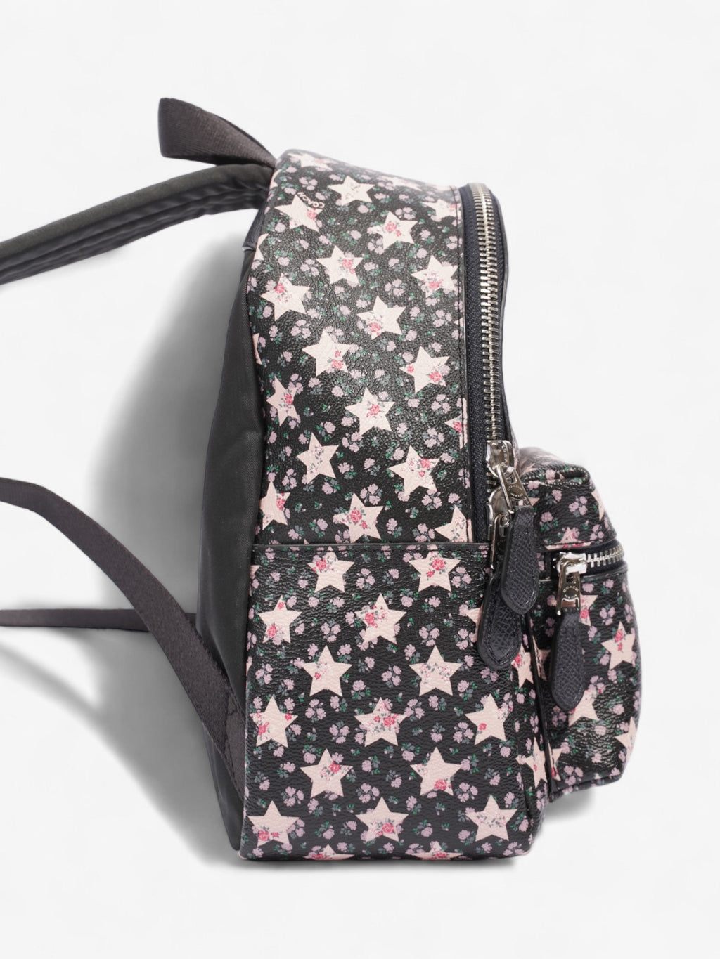 Coach Charlie Pink / Black Coated Canvas Small