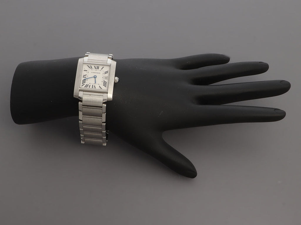 Cartier Medium Stainless Steel Tank FranÃ§aise Watch