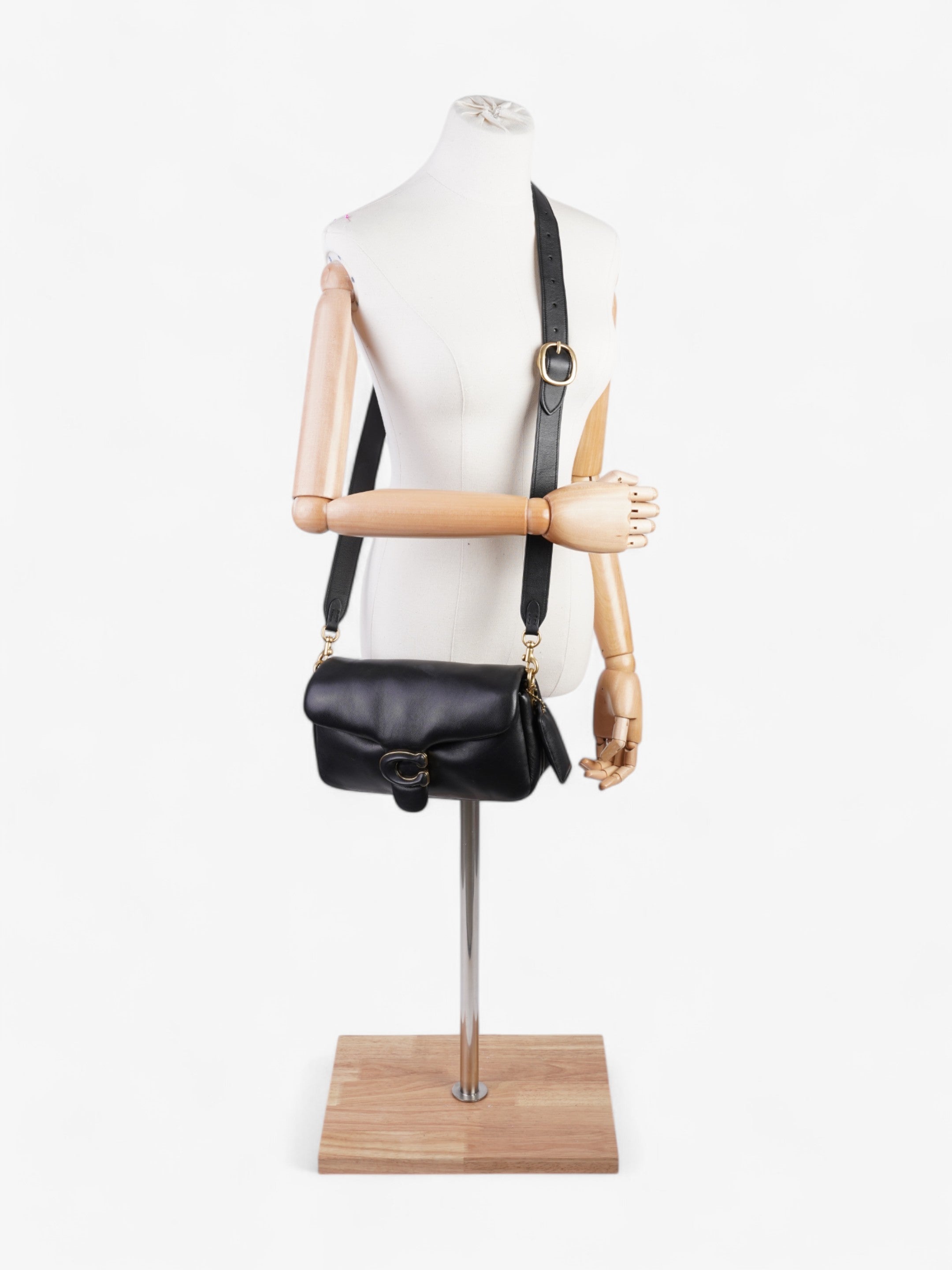 Coach Pillow Tabby Black Nappa Leather 26
