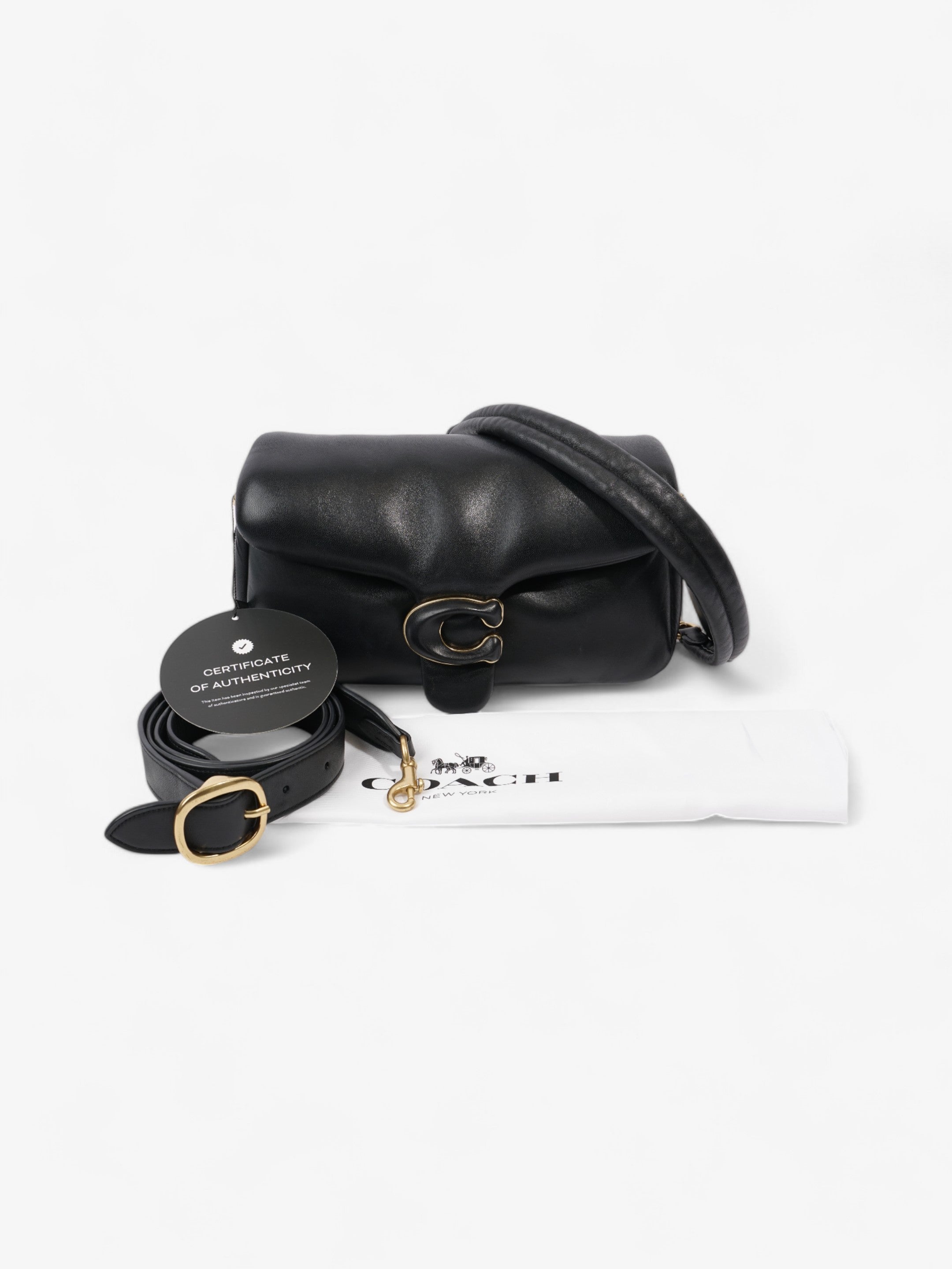 Coach Pillow Tabby Black Nappa Leather 26