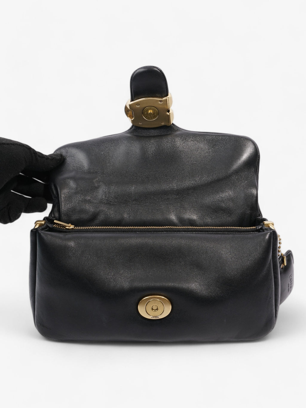 Coach Pillow Tabby Black Nappa Leather 26