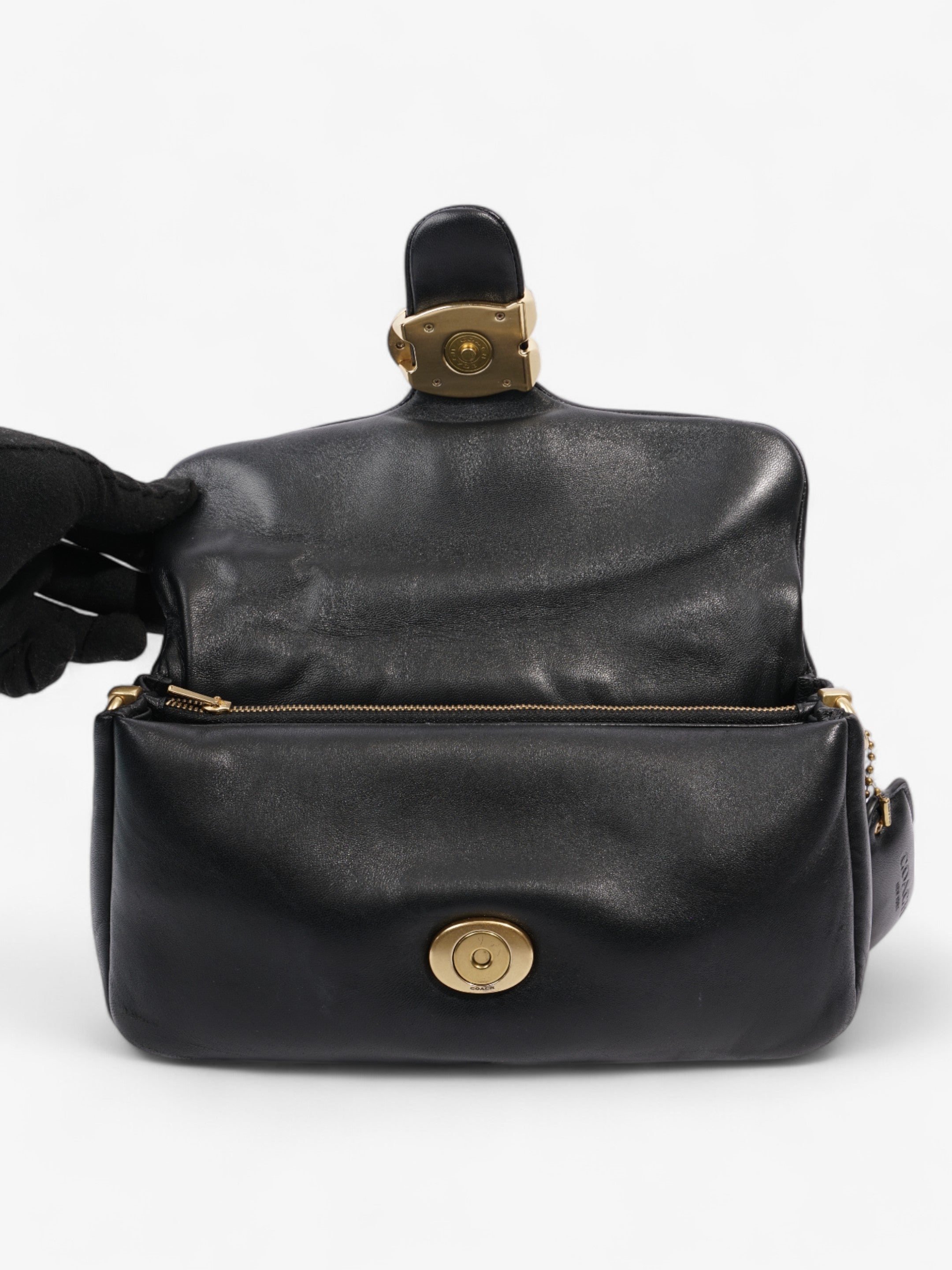 Coach Pillow Tabby Black Nappa Leather 26