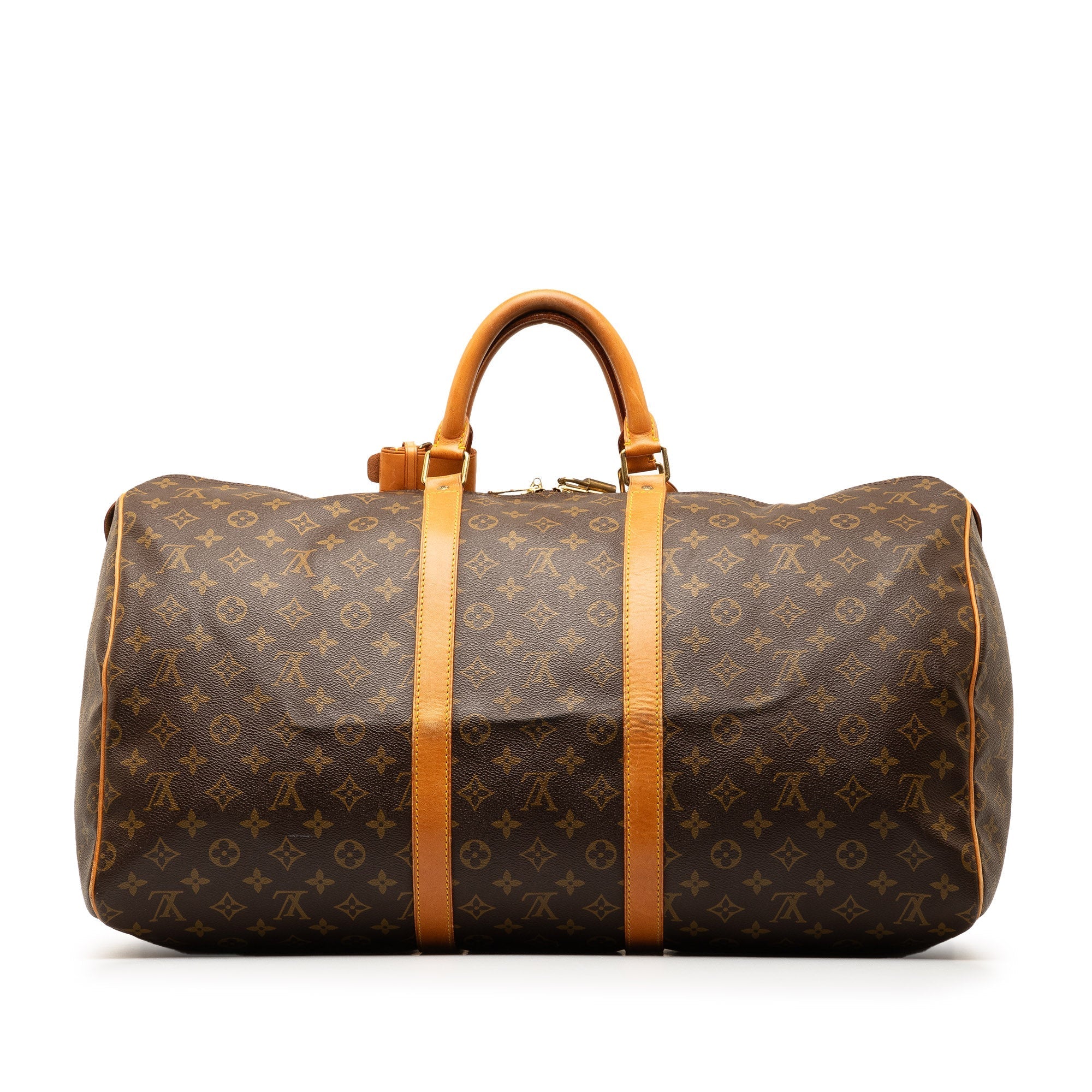 Brown Louis Vuitton Monogram Keepall 55 Travel Bag