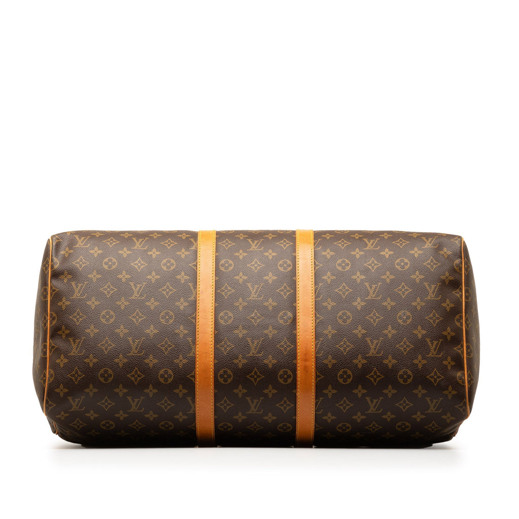 Brown Louis Vuitton Monogram Keepall 55 Travel Bag