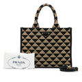 Prada Symbole Triangolo Brown Canvas