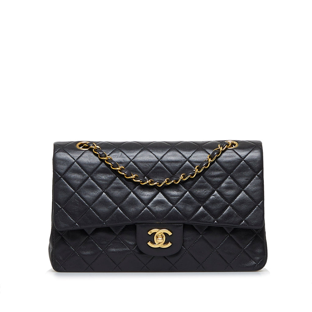 Chanel Classic Double Flap Medium Black Lambskin Gold