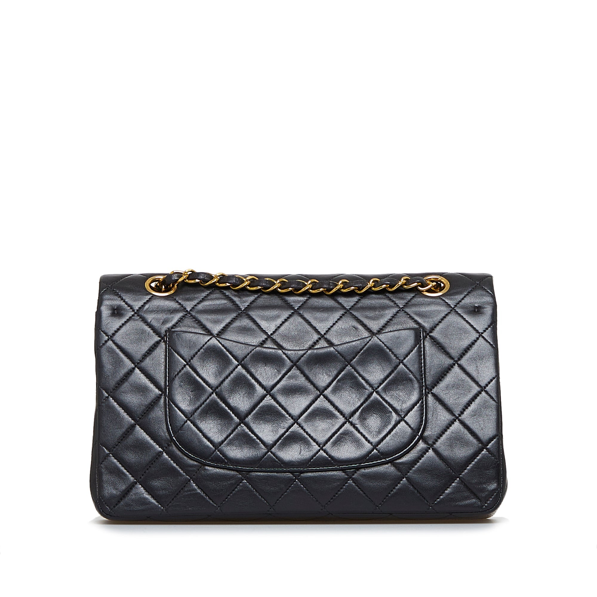Chanel Classic Double Flap Medium Black Lambskin Gold