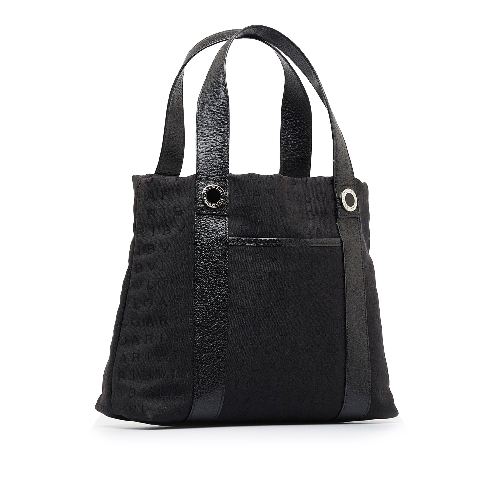 Black Bvlgari Logomania Tote