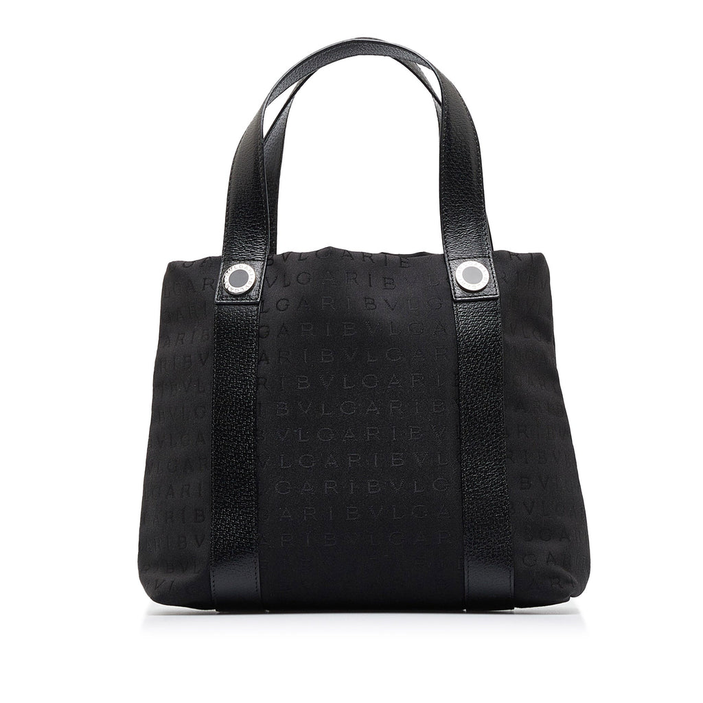 Black Bvlgari Logomania Tote