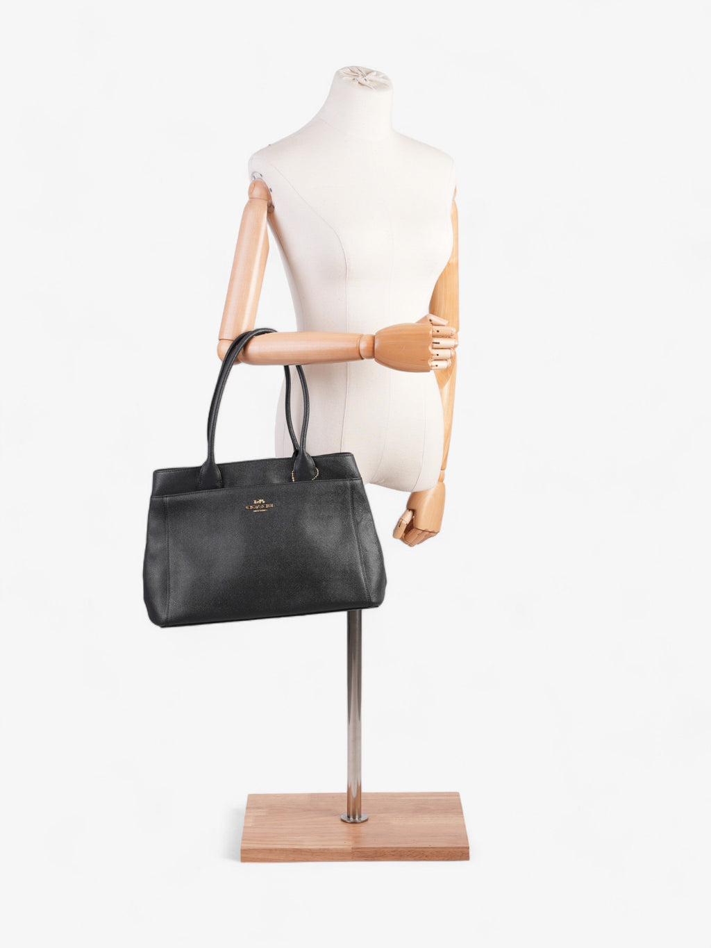 Coach Casey Tote Black Leather