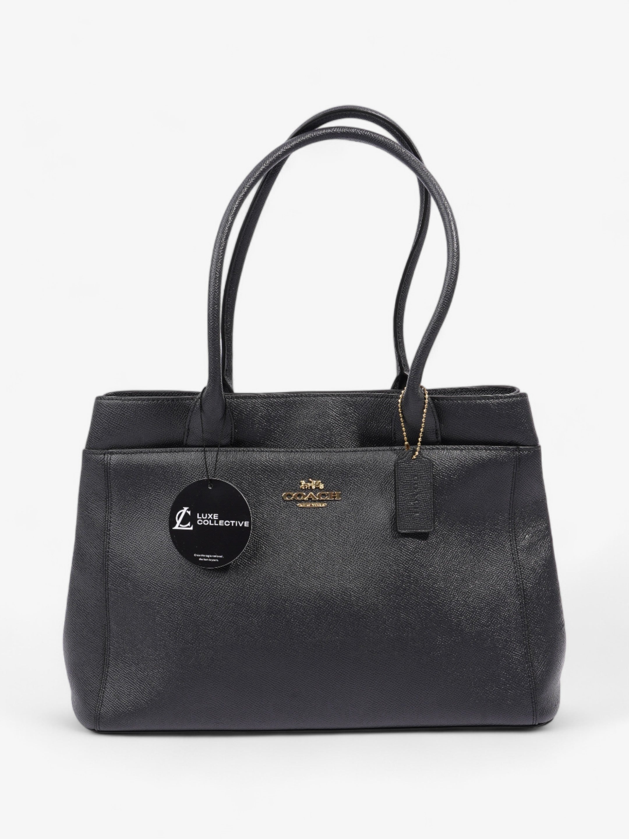 Coach Casey Tote Black Leather