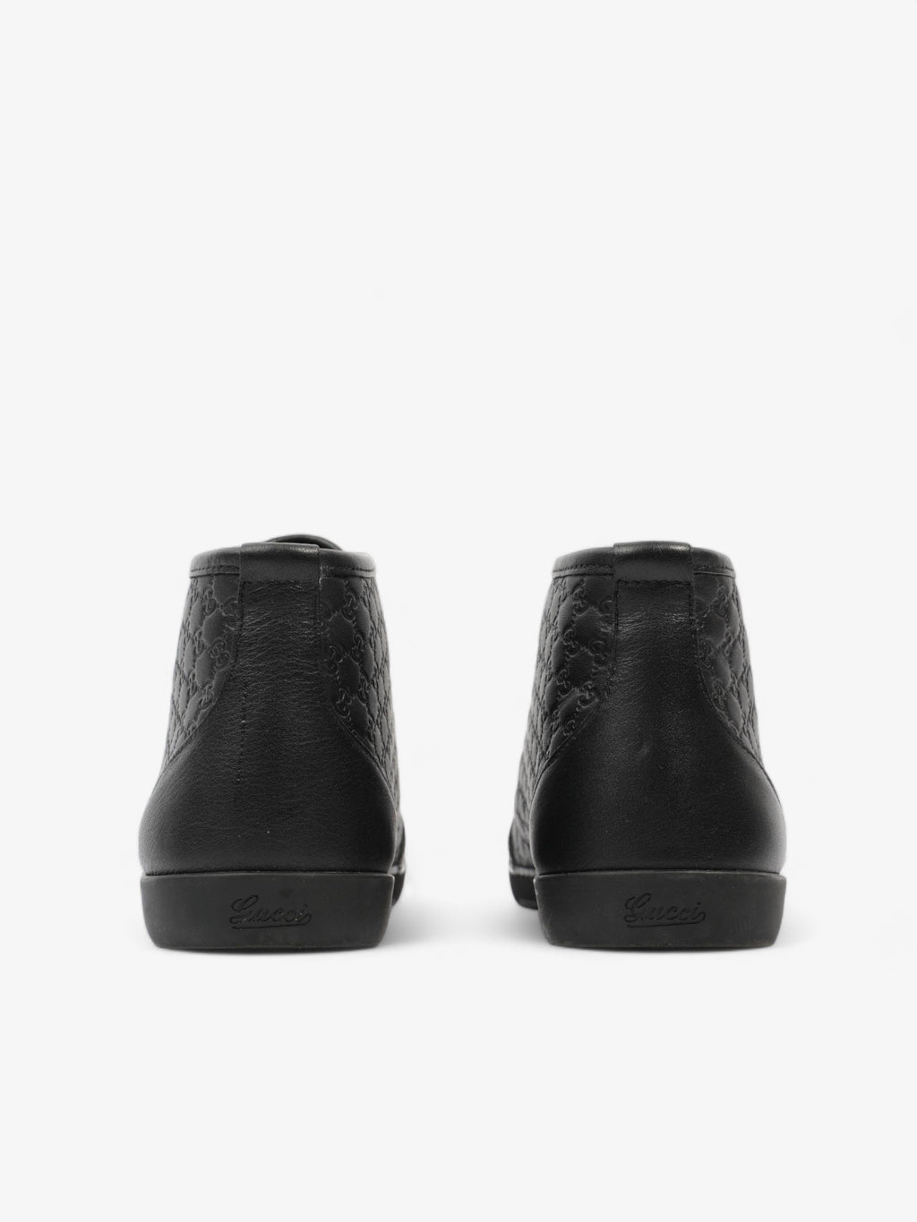 Microguccissima High-tops Black Embossed Leather EU 37 UK 4