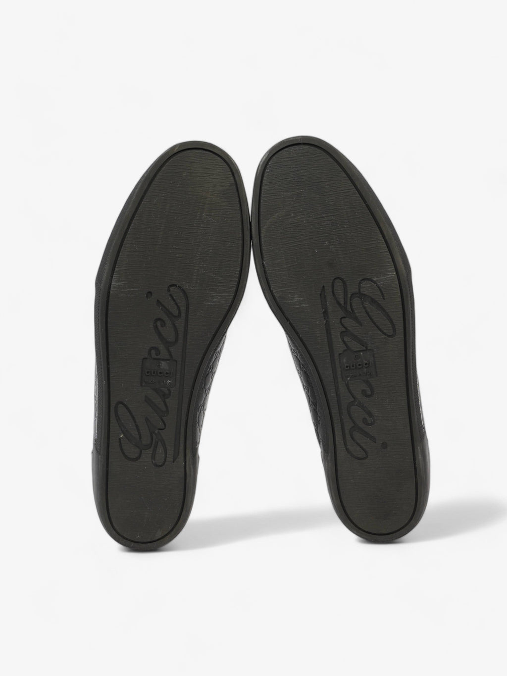 Microguccissima High-tops Black Embossed Leather EU 37 UK 4