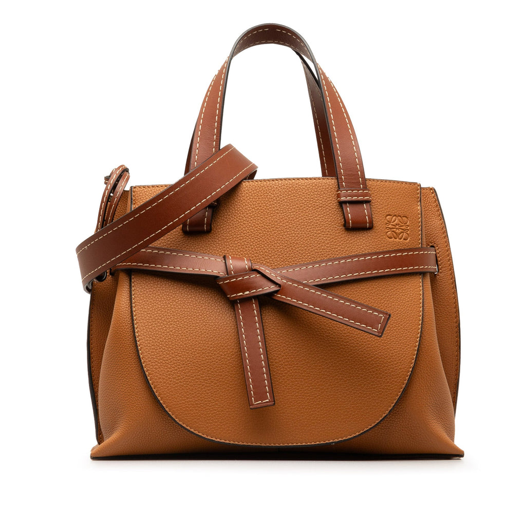 Loewe Gate Top Handle Mini Brown Calfskin