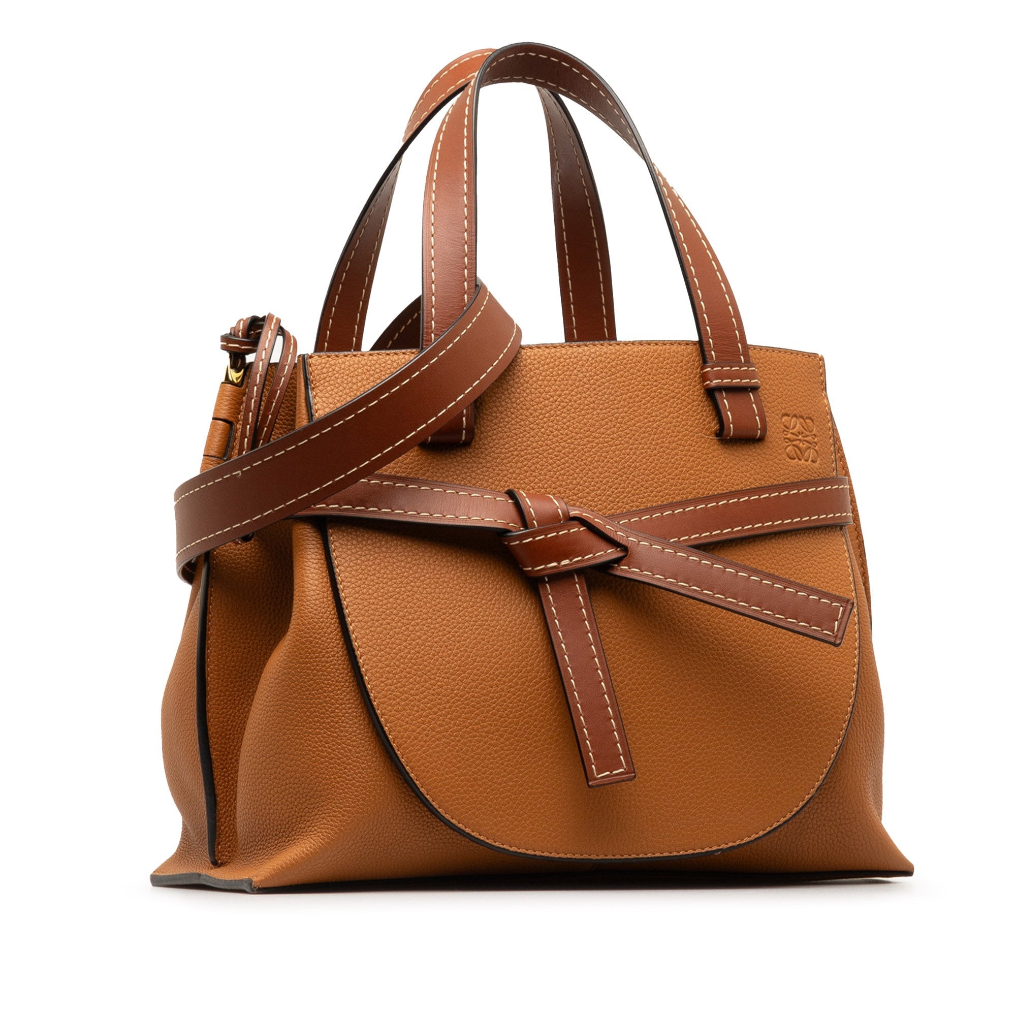 Loewe Gate Top Handle Mini Brown Calfskin