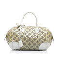 White Louis Vuitton Monogram Bouclettes Speedy Boston Bag