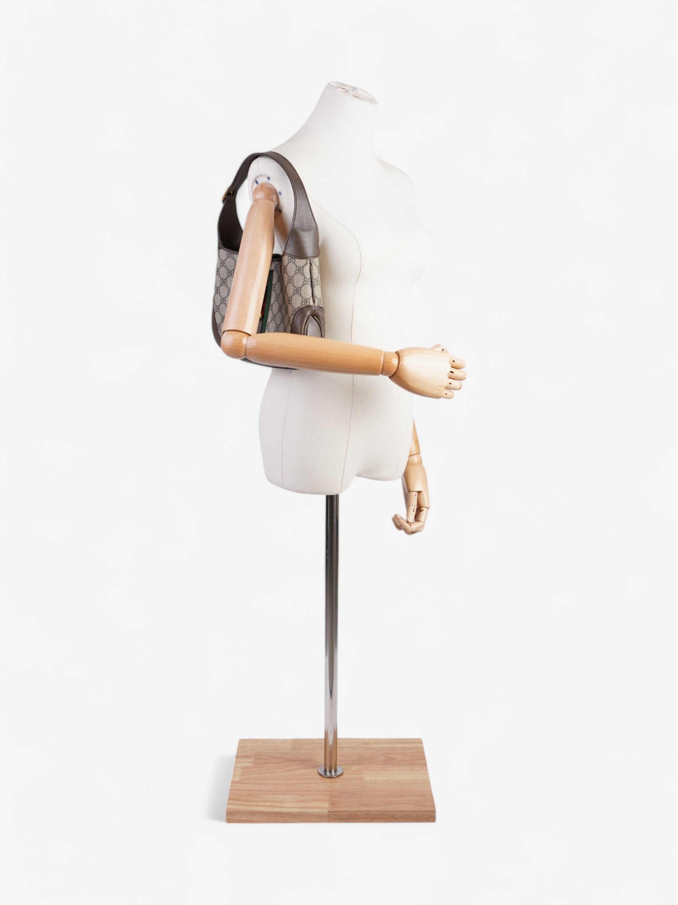 Gucci x Balenciaga Hacker Project Jackie 1961 Beige / Brown Coated Canvas