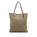 Taupe Prada Canapa Logo Tote