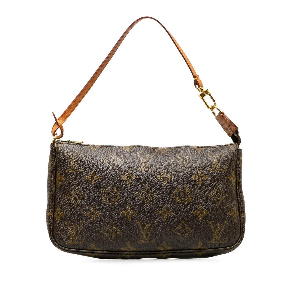 Brown Louis Vuitton Monogram Pochette Accessoires Baguette