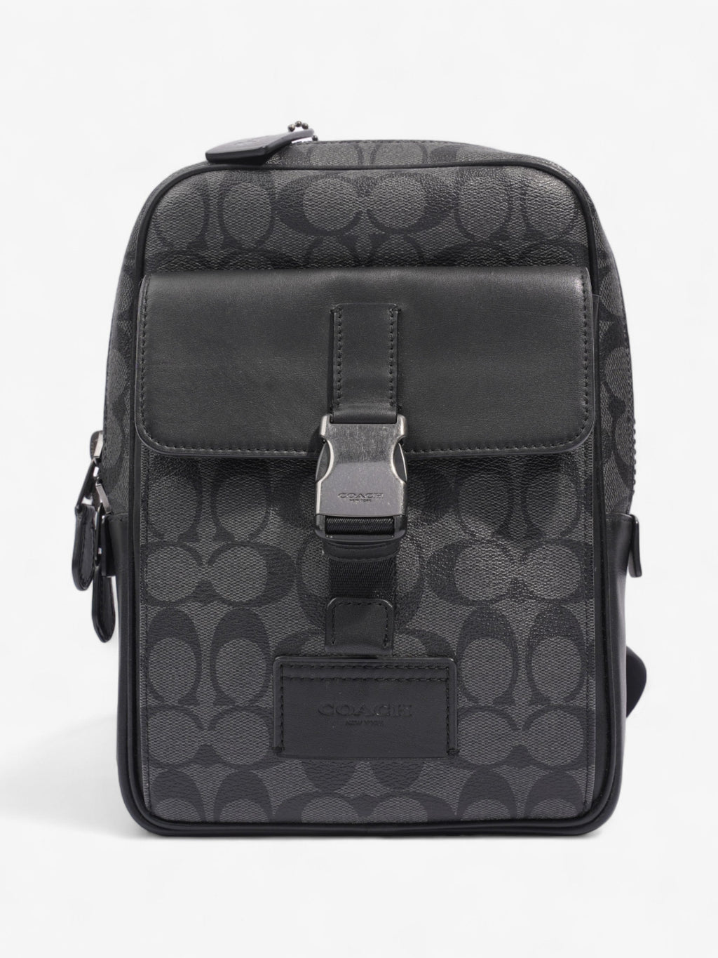 Coach Track Pack Black Coated Canvas
