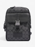Coach Track Pack Black Coated Canvas