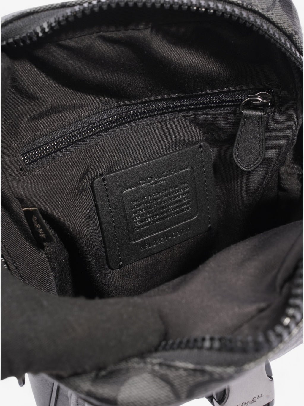 Coach Track Pack Black Coated Canvas