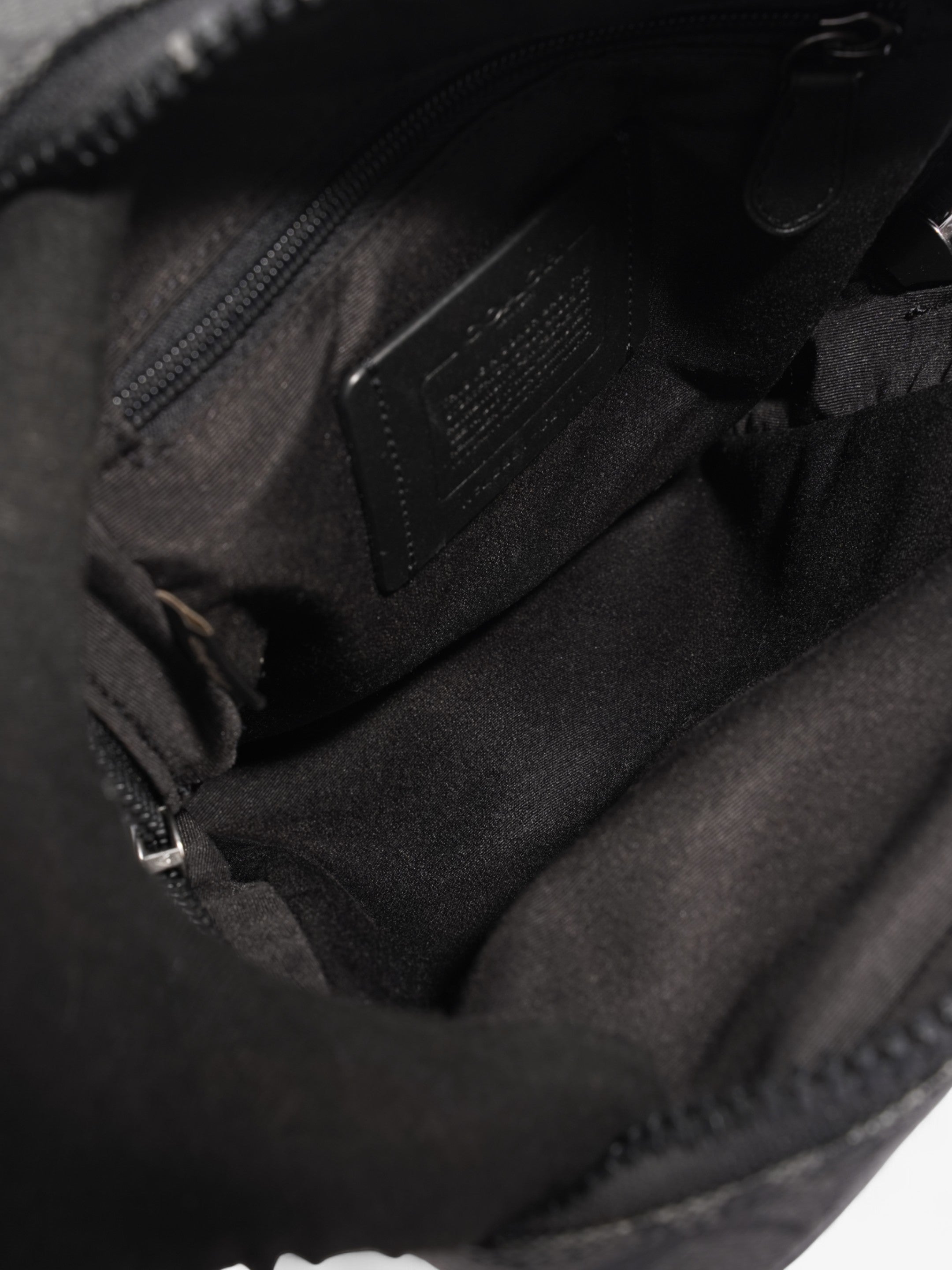Coach Track Pack Black Coated Canvas