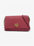 Coach Crossbody Bag Raspberry Leather