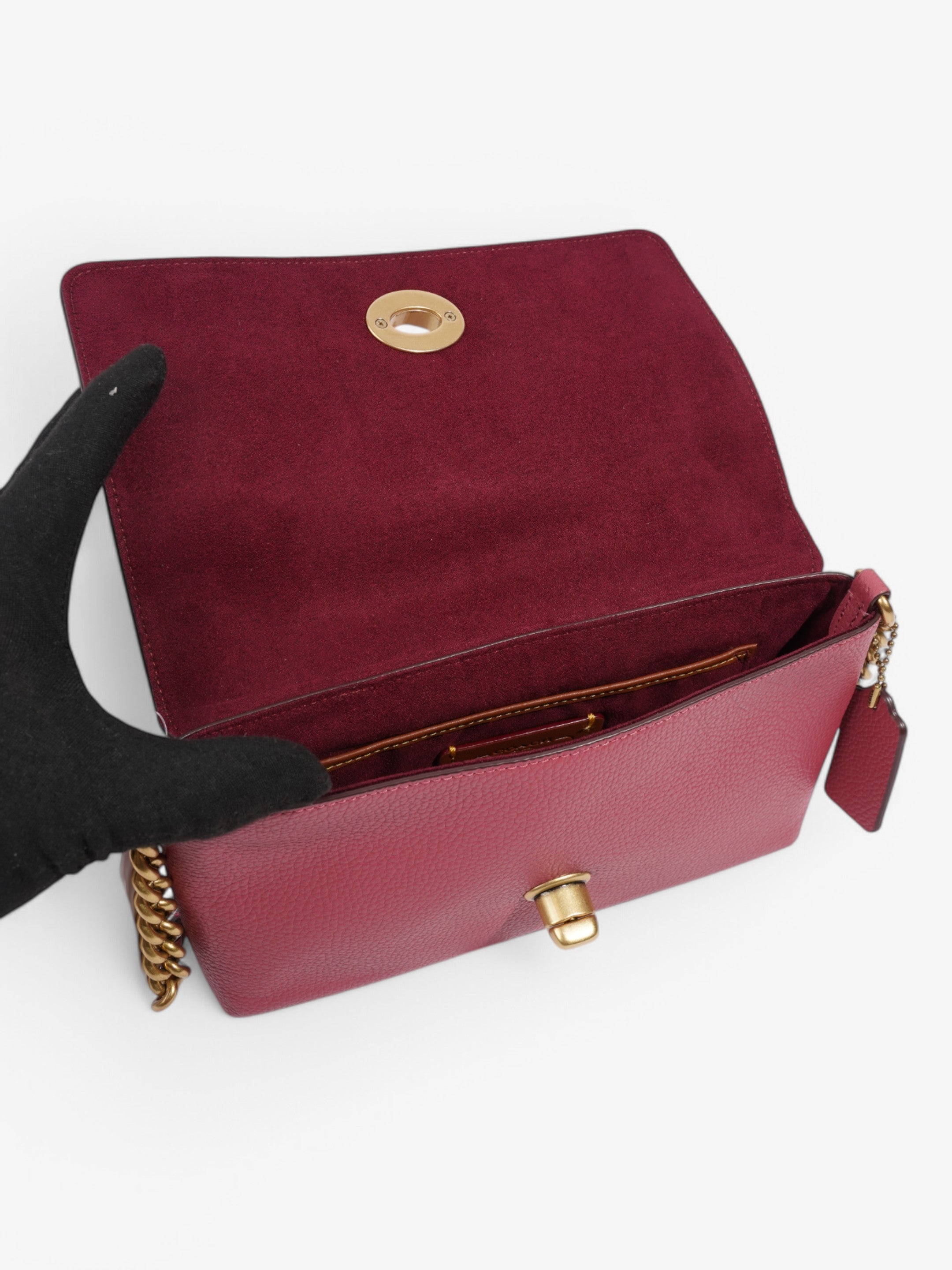 Coach Crossbody Bag Raspberry Leather