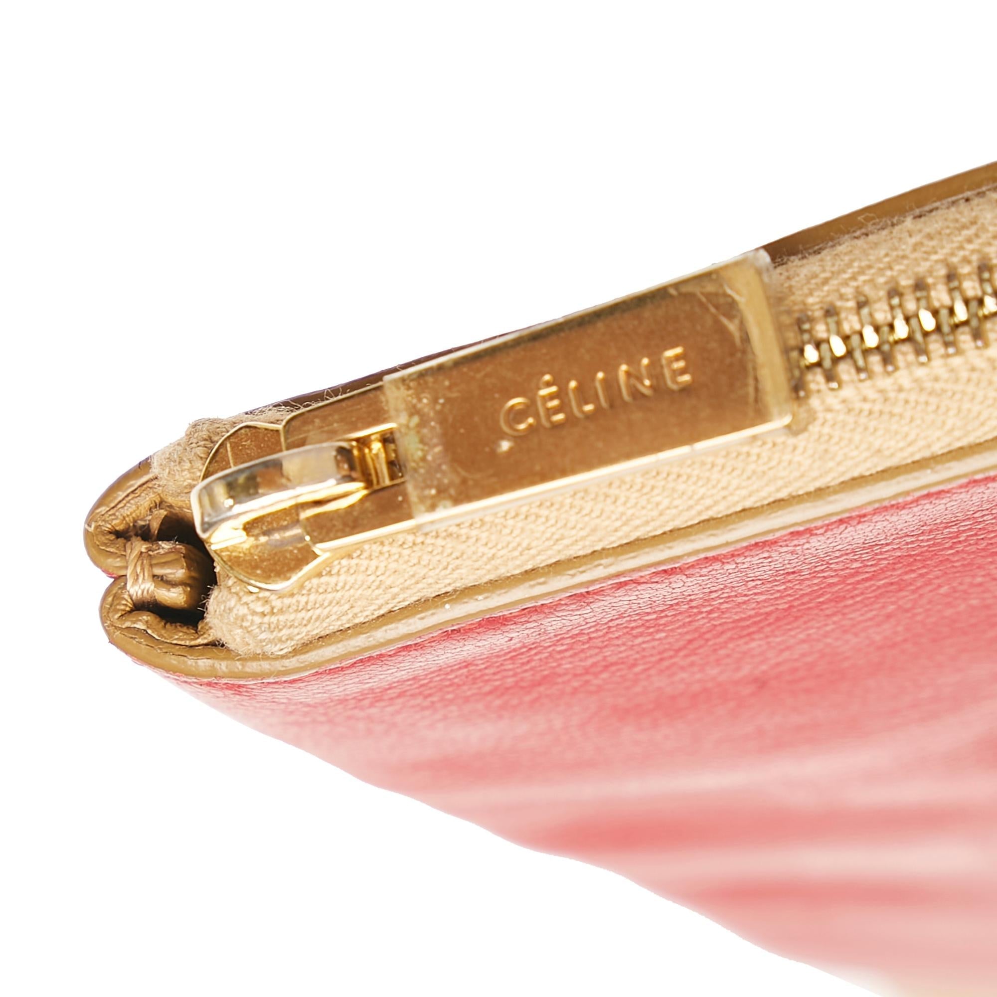 Celine Bicolor Coeur Leather Clutch Bag (SHG-34952)