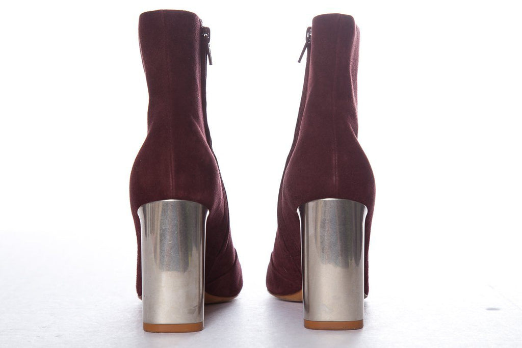 CÃƒÆ’Ã‚Â©line Burgundy Suede Booties SZ 35.5