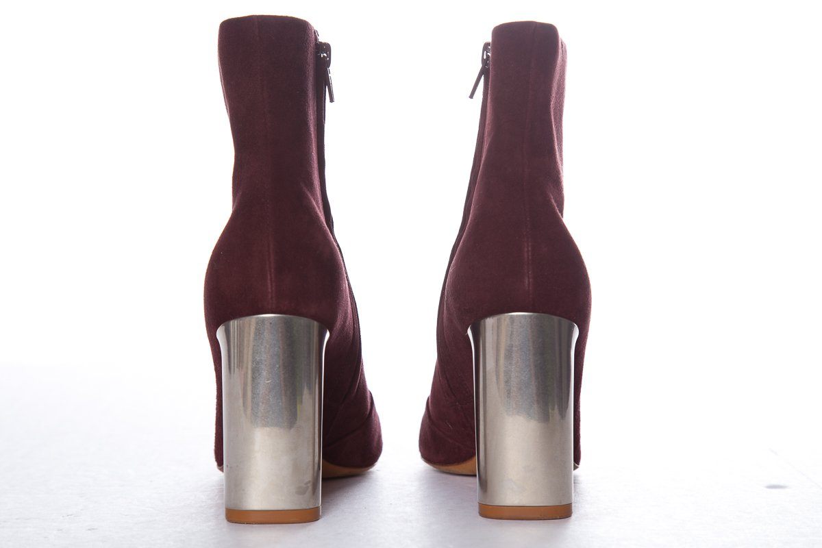 CÃƒÆ’Ã‚Â©line Burgundy Suede Booties SZ 35.5