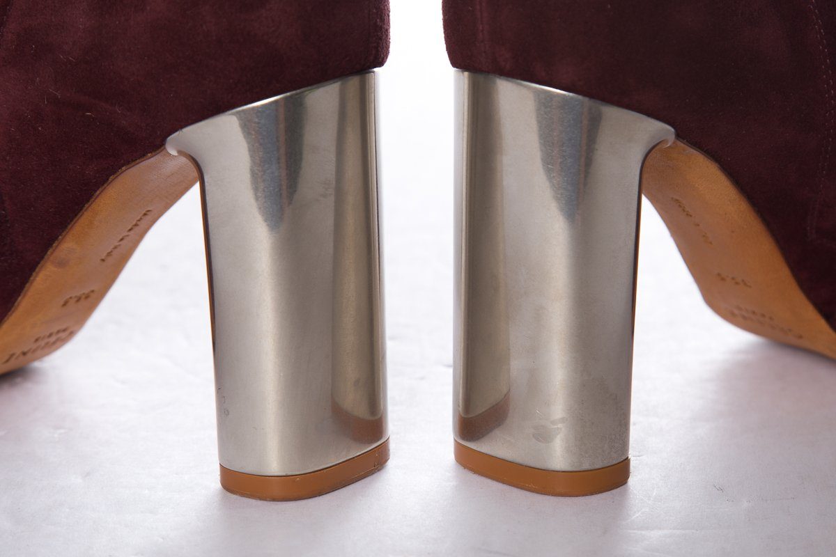 CÃƒÆ’Ã‚Â©line Burgundy Suede Booties SZ 35.5