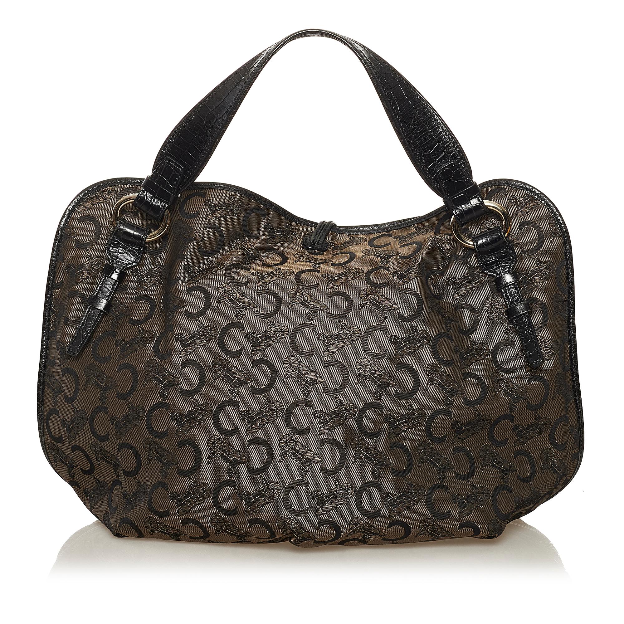 Celine C Carriage Bittersweet Canvas Handbag (SHG-34914)