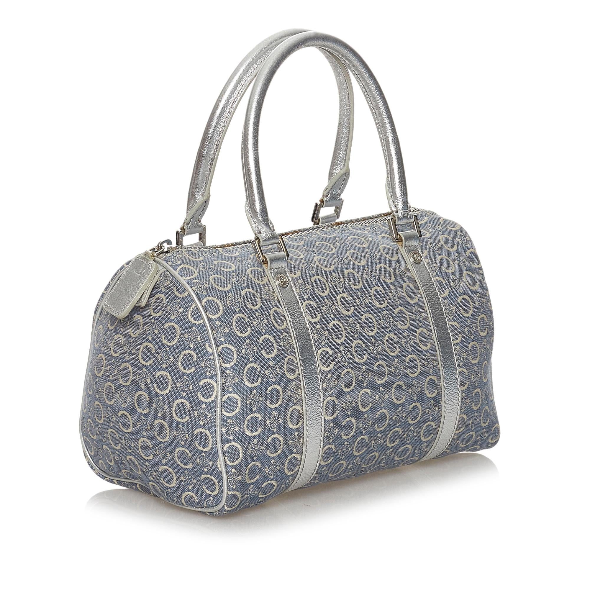 Celine C Macadam Canvas Boston Bag (SHG-31324)