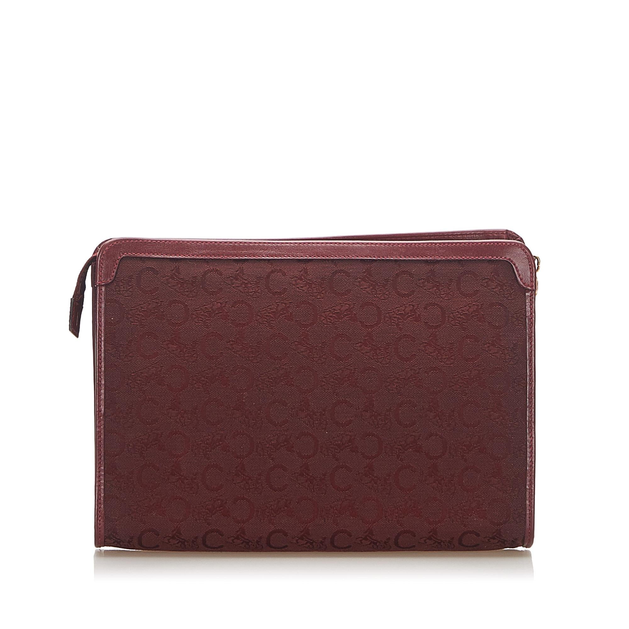 Celine C Macadam Canvas Clutch Bag (SHG-24068)