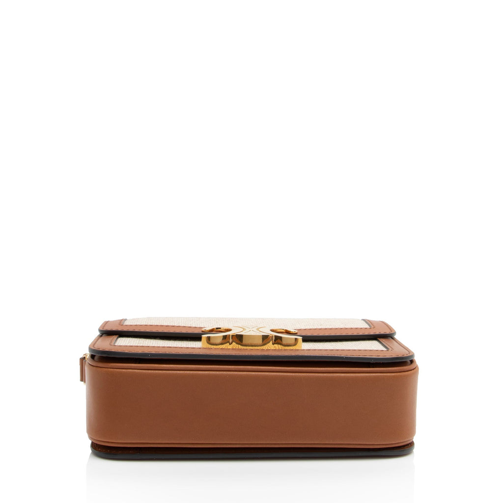 Celine Textile Calfskin Triomphe Teen Shoulder Bag (SHF-JW3M7k)