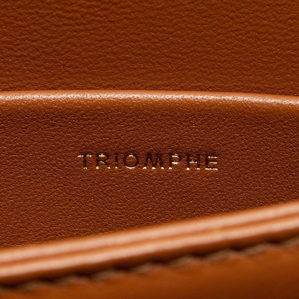 Celine Textile Calfskin Triomphe Teen Shoulder Bag (SHF-JW3M7k)