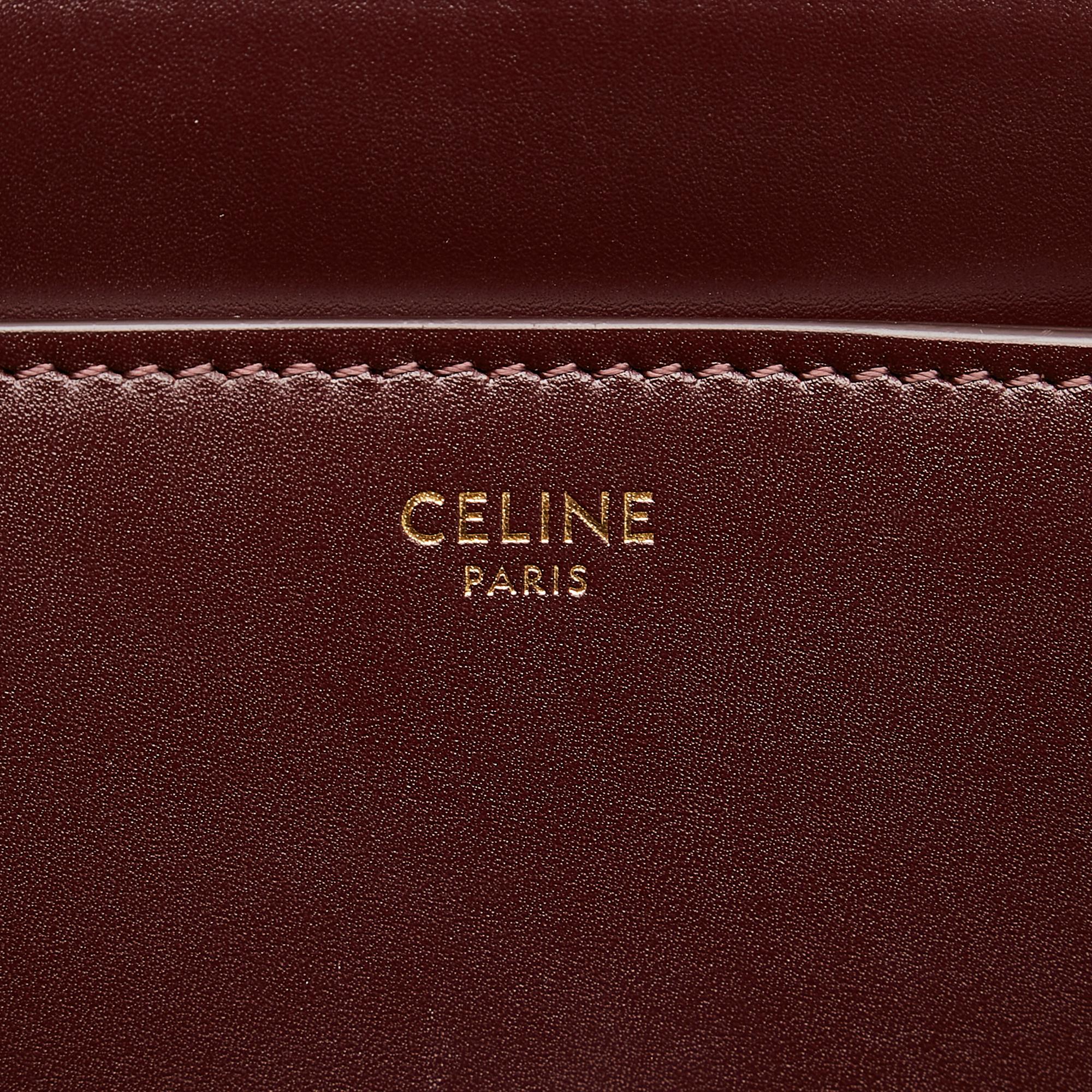 Celine Classique 16 Leather Satchel (SHG-35162)