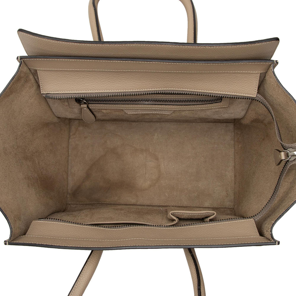 Celine Drummed Calfskin Mini Luggage Tote (SHF-Mvuaep)