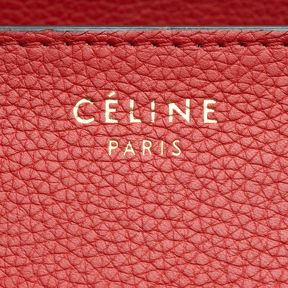 Celine Drummed Calfskin Mini Luggage Tote (SHF-21338)