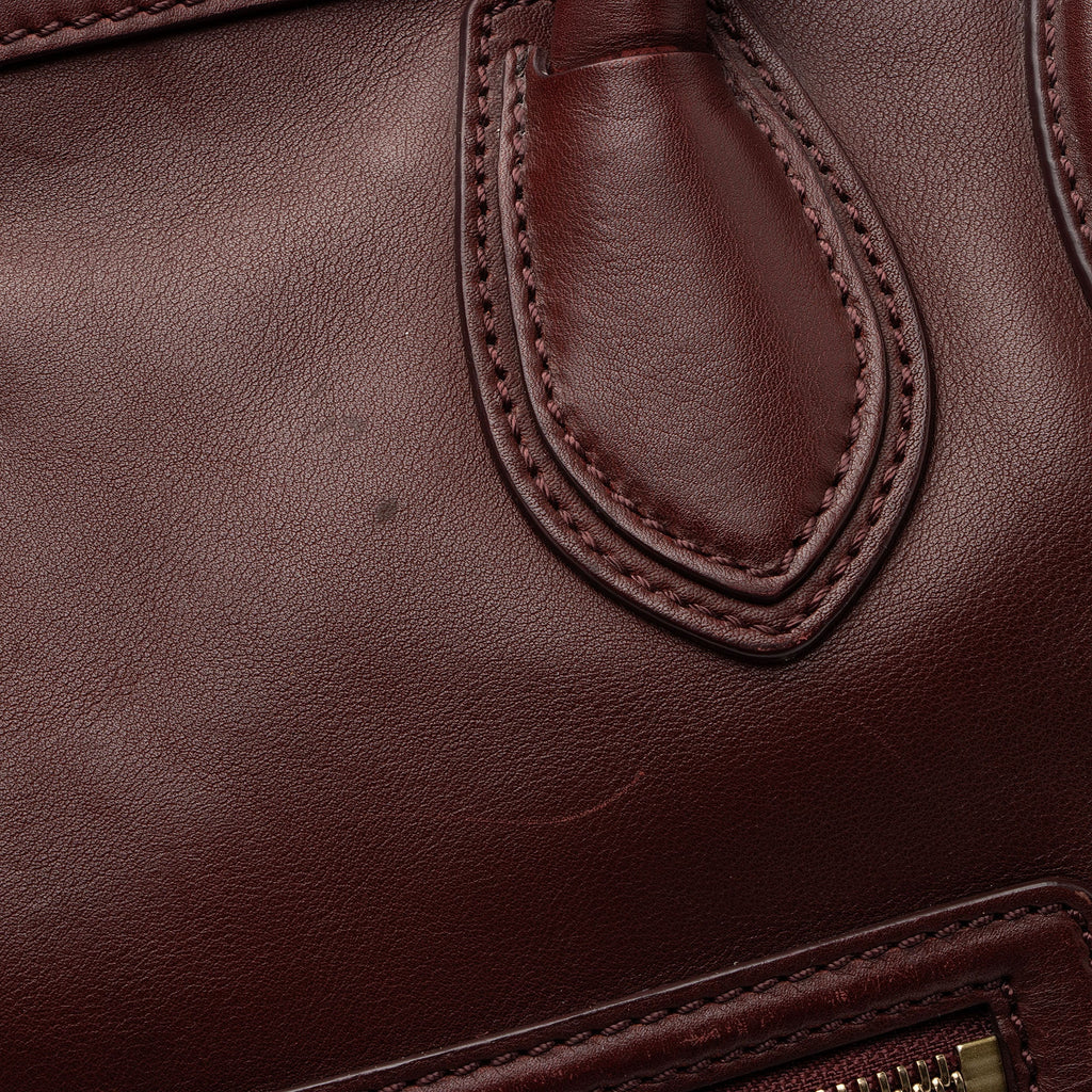 Celine Drummed Calfskin Mini Luggage Tote (SHF-20CRG5)