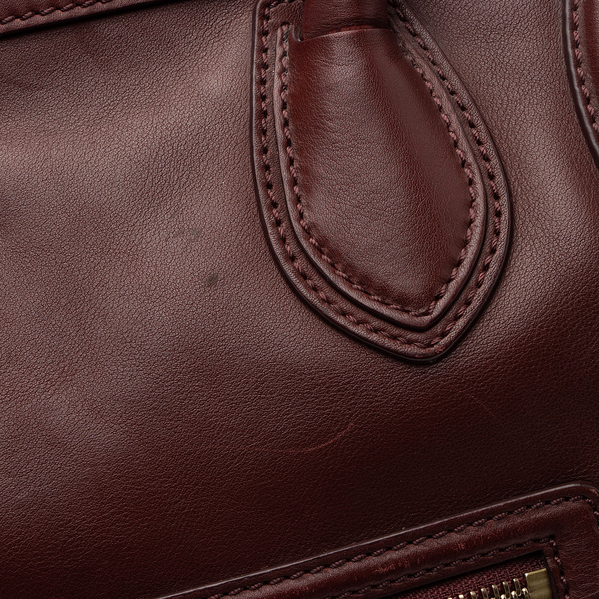 Celine Drummed Calfskin Mini Luggage Tote (SHF-20CRG5)