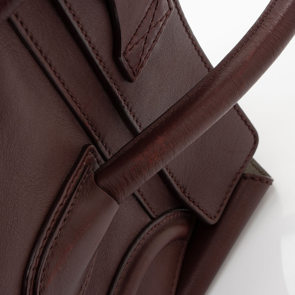 Celine Drummed Calfskin Mini Luggage Tote (SHF-20CRG5)