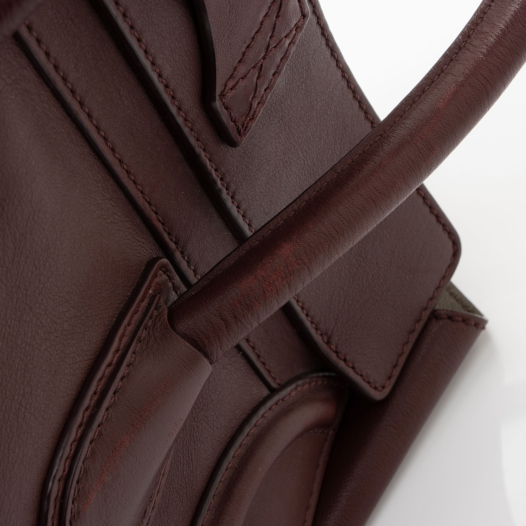 Celine Drummed Calfskin Mini Luggage Tote (SHF-20CRG5)