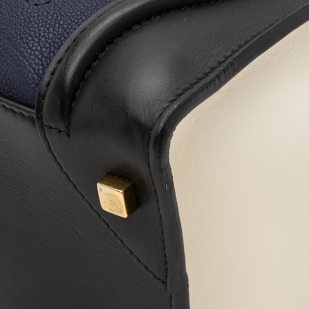Celine Drummed Calfskin Mini Luggage Tote (SHF-emBVnY)